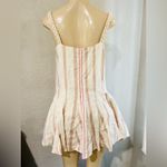 Alexis  Dimma Sleeveless 100% Linen MiniDress in Heather Beige Stripe Size S Photo 3