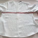 ZARA  White Women FLOWING TOP WITH TIE‎ DETAIL Ruffled Short Sleeve Size XL Photo 5