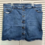 Old Navy Old Navy Denim Mini Skirt Size 20 Pockets High Rise Button Front Photo 0