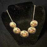 ROUND SHINY GOLDEN DISKS beautiful necklace Photo 1