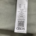 ASOS Women's Belted Trench Coat Open Front Notch Collar Sage Green US 12 Photo 5