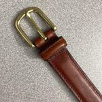 Dooney & Bourke Dooney Bourke Belt Burgundy Leather Solid Brass Buckle Dress Preppy Mens Size 38 Photo 1