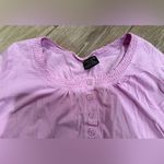 Faded Glory Lavender Long Sleeve Henley Top Photo 1