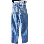 ANINE BING ‎ Women's Everly Paper Bag High Waist Jeans in Pond size 24 Photo 4