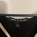 Cable & Gauge  Black and White Cold Shoulder Top Photo 2