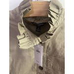 Banana Republic NWT  Shirt Dress‎ Ruffle Collar Button Down Casual Khaki Size S Photo 3