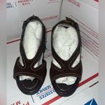 Hillard & Hanson Hillary & Hanson Womens Leah Brown Suede Open Toe Buckle Wedge Sandal US Size 6 Photo 1