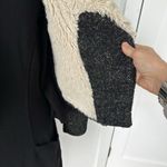 ZARA Trafaluc Side Zip Shearling Wool Herringbone Tweed Moto Jacket Womens XS Photo 4