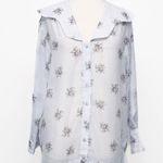 Ganni . Organza Floral Top. Photo 1