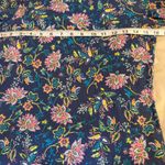 Sundance Sz M Blue Floral Waffle Knit Thermal Button Cuff Velvet Long Sleeve Top Size M Photo 7