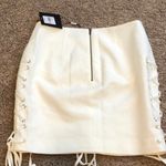 NWT ISLA Mini/midi Skirt White W/lace Up Size M Photo 2