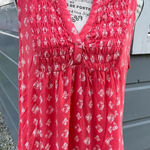 Lucky Brand  Red Patterned‎ Sleeveless Knit Blouse Photo 0