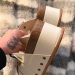 White Double Strap Platform Sandals Size 6.5 Photo 11