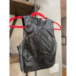 Good American  Better Than Leather Faux Leather Top Black Womens Size 0 XS Photo 4