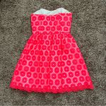 Lilly Pulitzer  Strapless Peyton Pinwheel Organza Dress Hot Pink Photo 9