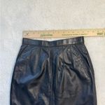 Pelle Cuir Women's Vintage Black Leather Paneled Pencil Skirt Sz 4 Photo 1