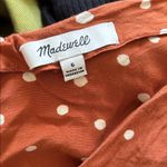 Madewell  EUC 6 burnt orange Polka Dot Button-Up Cami Top Photo 5