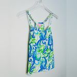 Lilly Pulitzer  Crystal Coast Silk Dusk Racerback Tank Top Shirt Blouse Size XS Photo 4