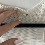 Soft women size small white ivory cream cotton racerback top swim coverup knit Photo 2