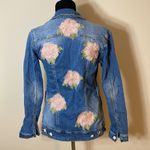 LuLaRoe  Jaxon rose embroidered denim jacket Photo 2