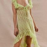 Urban Outfitters Kimchi Lime Chiara Sheer Lace Midi Dress Photo 1