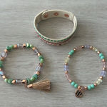 Bomb Party A Statement Set OS Green Multi NWT IN BOX Photo 0