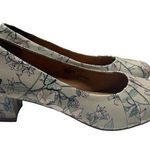 Coldwater Creek Walk With Me Floral Butterfly Print Leather Heels SIZE 9.5 Photo 0