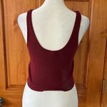 Garage  Red Buttoned Crop Tank Top Photo 1