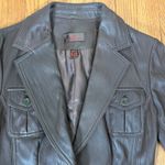 Danier Brown Leather Jacket Military Style Pockets Button Closure women's XS Photo 2