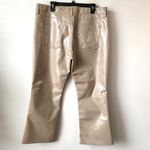 Citizens of Humanity Isola Patent Leather Crop Bootcut Pants Cashew Tan 34 Photo 6