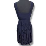 Betsy and Adam Vintage Navy Ruffle Dress Photo 4