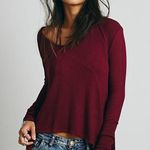 Free People sunset park maroon thermal top Photo 0