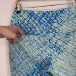 IBKUL Ankle Pants Womens Size 6 Blue Aqua Print Stretch Golf Resort Activewear Photo 7