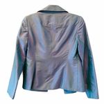 LAFAYETTE 148 Silk Turquoise Shark Skin Blazer 2 Photo 2