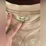 Madewell  Women’s Light Pink Bold Squiggle Double Crew Neck Sweatshirt Size Large Photo 1