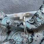 Gold Hawk 100% Silk Paisley Cami Tank Top Olive Branch Print Size M Boho Y2K Blue Size M Photo 3