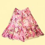 Jones New York Vintage Y2K Jones NY 100% Silk Women's Floral Midi Skirt Romantic Cottage Size 8 Photo 0