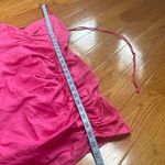 ZARA  PINK MAGENTA BEADED LINEN BLEND MINI DRESS OPEN BACK SZ M Photo 7