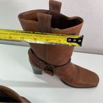 Gianni Bini  Womens 10M Brown Leather Harness Heel Boots Equestrian Boho Dressy Photo 4