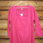 Catherine Malandrino NWT Pink Boho Peasant Dress Photo 3