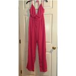 superdown Revolve Pink Halter Jumpsuit Cutout Party Women's Size small Photo 2