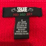SEGUE Red Knit Snowman Xmas Christmas Holiday Cardigan Women’s Small Photo 6
