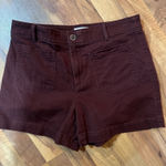 Loft  Deep Rustic Red Jean Shorts Photo 0
