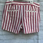Loft  Red and White Striped Women Shorts Photo 3