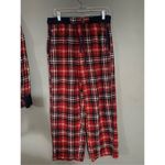 Nautica  Red Blue Plaid Long Sleeve Pajama Pants Set Size Medium Photo 4