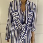 Chico's EUC CHICO’S Gaucho Two-Piece Striped Jumpsuit Photo 8