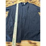 Chico's Chico’s Open Front‎ Long Cardigan Sweater Gray Beaded Embellished Sleeve Size 2 Photo 3