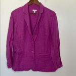 J. Jill Love Linen Blazer Wild Orchid Purple 100% Linen Size Small Photo 1