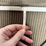 Free People Allure V Neck Sweater Tan Ribbed Knit Small Photo 3