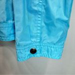 Chico's Chico’s Zenergy Robins Egg Blue Snap Front Hooded Windbreaker w Pockets Size 2/L Photo 5